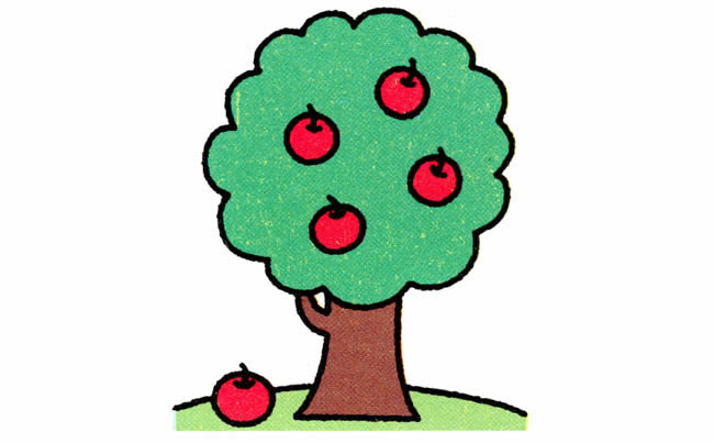 苹果树简笔画图片大全 苹果树怎么画