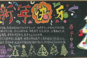 龙年春节黑板报图片
