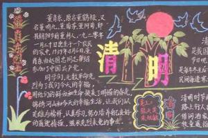 清明节缅怀革命英雄专题黑板报设计董肖东烈士