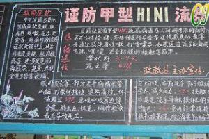 谨防甲型H1N1流感宣传黑板报