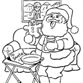 吃姜饼的圣诞老人