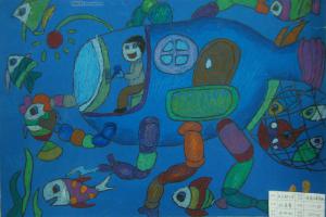 海底捕鱼机儿童绘画