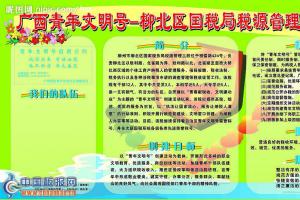 广西青年文明号-柳北区国税局税源管理三股宣传板报