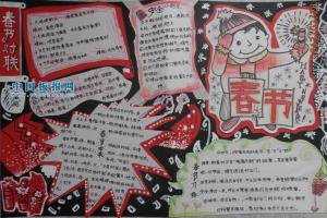 七年级学生春节手抄报设计图