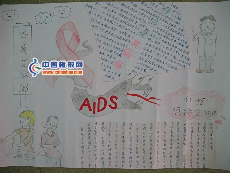 远离艾滋病手抄报版面设计图
