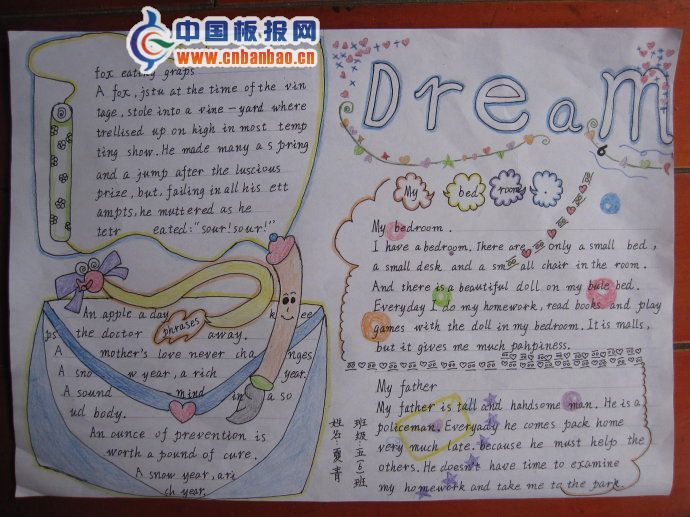 关于梦想的英语手抄报：dream