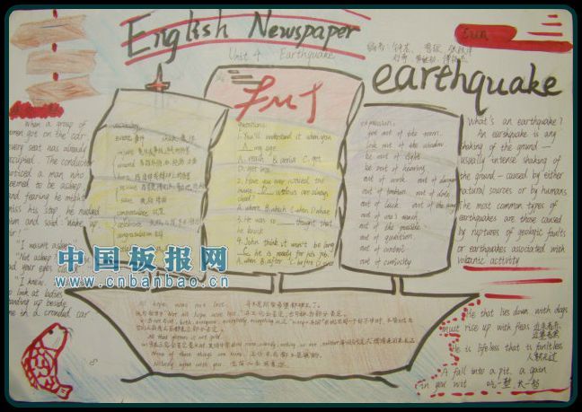 地震（Earthquake）英语手抄报