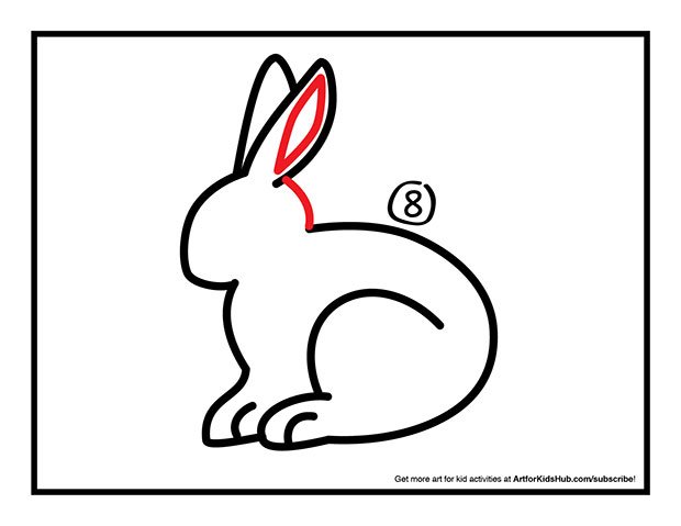 兔子简笔画步骤图8