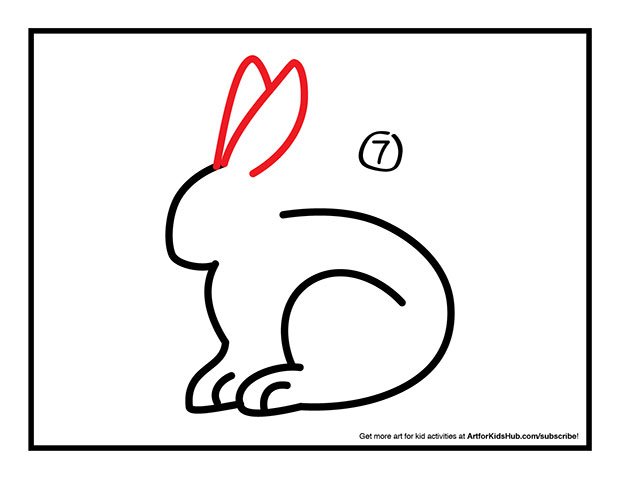 兔子简笔画步骤图7