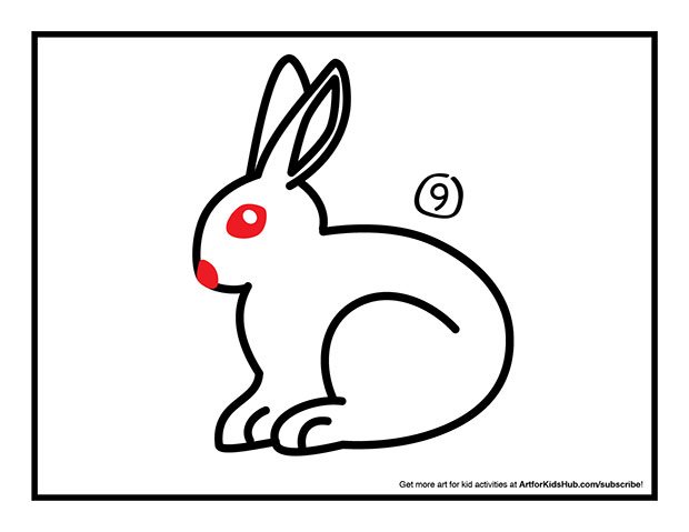 兔子简笔画步骤图9
