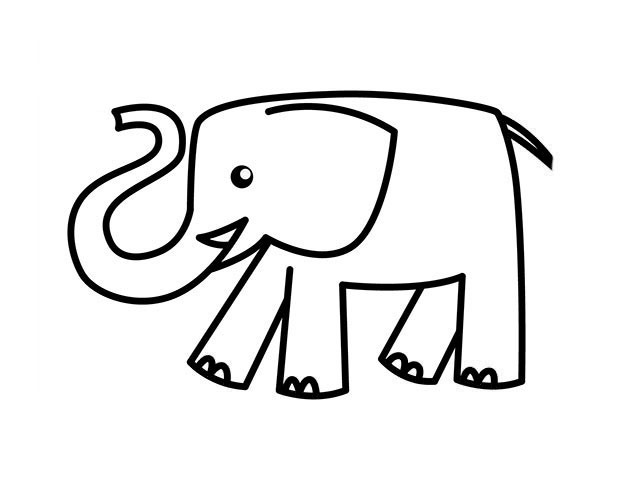 大象简笔画步骤图9