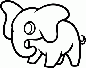 如何画卡通大象 卡通大象简笔画步骤