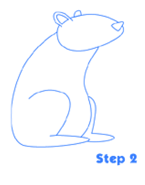 老鼠简笔画步骤图2