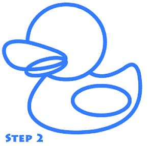 小黄鸭简笔画步骤图3