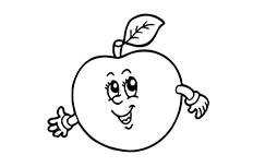 卡通苹果简笔画图片 苹果怎么画