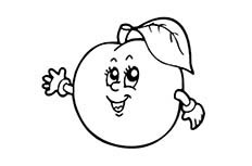 卡通苹果简笔画图片 笑脸苹果怎么画
