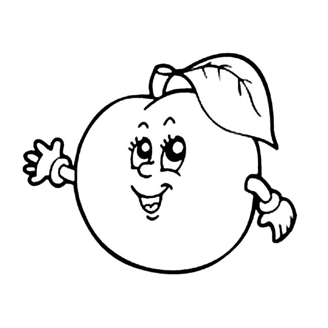 卡通苹果简笔画图片 笑脸苹果怎么画