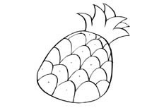 菠萝水果简笔画 菠萝怎么画