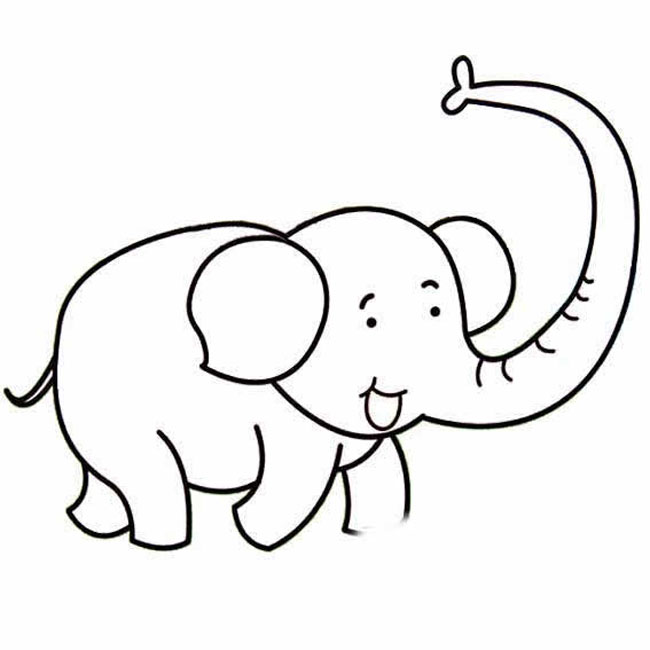 大象简笔画图片 小象怎么画