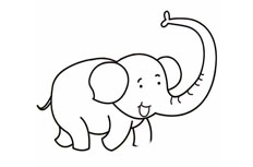 大象简笔画图片 小象怎么画