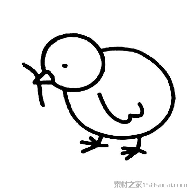 可爱小鸡简笔画图片 最简单的小鸡怎么画