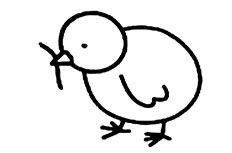 可爱小鸡简笔画图片 最简单的小鸡怎么画