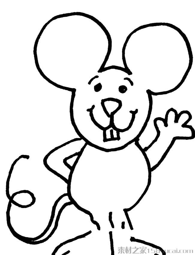 老鼠怎么画 可爱小老鼠简笔画图片