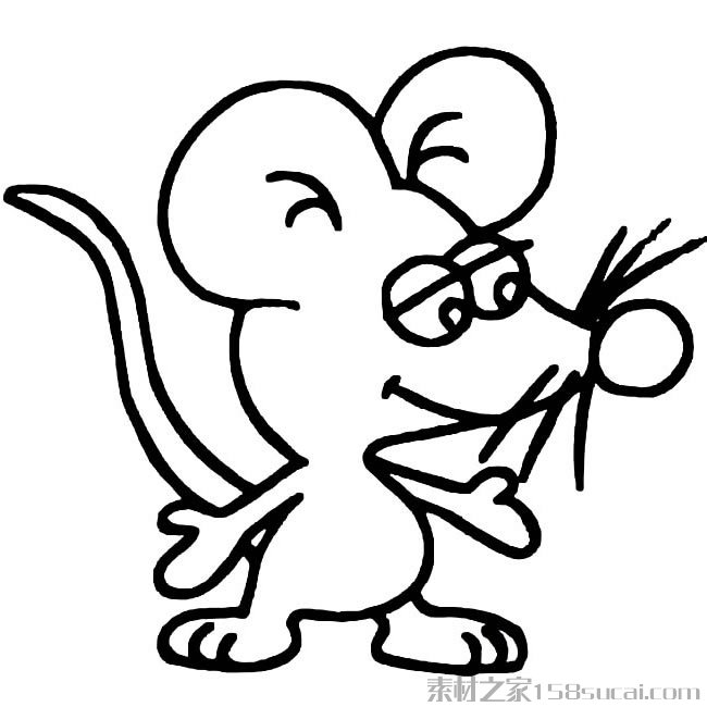 可爱小老鼠简笔画图片