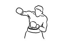 打拳击怎么画 拳击运动员简笔画图片