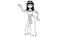 埃及舞蹈演员简笔画图片 埃及美女怎么画