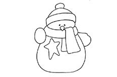 胖胖的雪人怎么画 卡通雪人简笔画图片