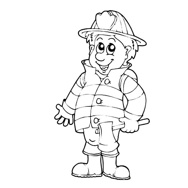 消防员人物简笔画图片 消防员怎么画