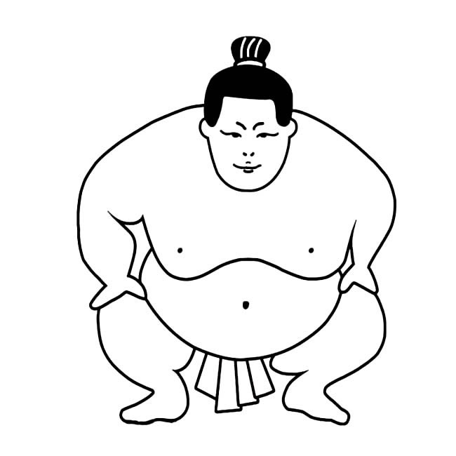 相扑胖子人物简笔画图片 相扑胖子人物怎么画