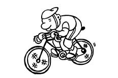 自行车运动员人物简笔画图片 自行车运动员人物怎么画