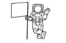 宇航员人物简笔画图片 宇航员怎么画