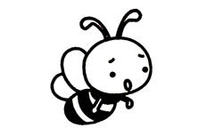 萌萌的小蜜蜂怎么画 可爱小蜜蜂简笔画图片