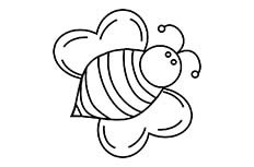 可爱的胖蜜蜂简笔画图片 蜜蜂怎么画