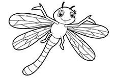 卡通蜻蜓简笔画图片怎么画