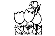 采花蜜的蜜蜂简笔画图片 采花蜜的蜜蜂怎么画