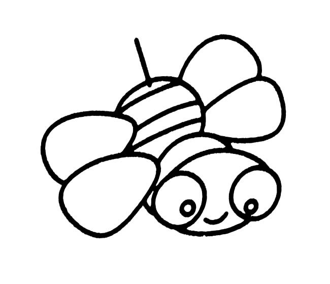 可爱小蜜蜂简笔画图片 飞行的小蜜蜂