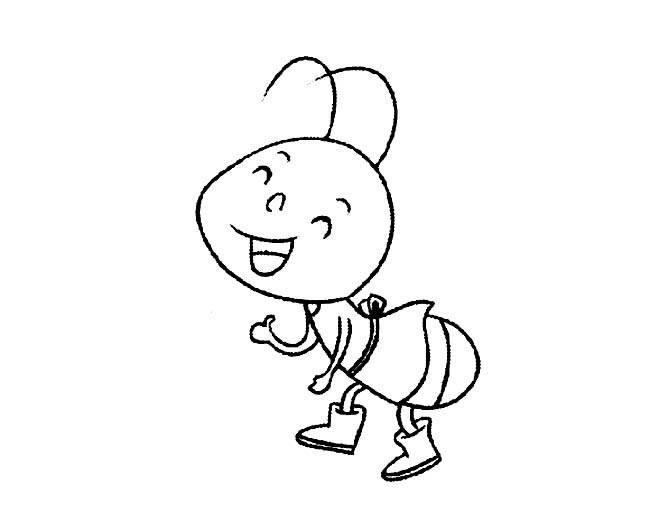 可爱卡通蚂蚁简笔画图片怎么画