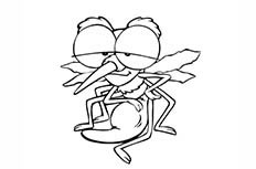 蚊子怪兽简笔画图片 卡通蚊子怎么画