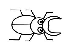 甲壳虫天牛简笔画图片 甲壳虫怎么画