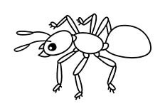 蚂蚁简笔画_手绘大蚂蚁简笔画图片