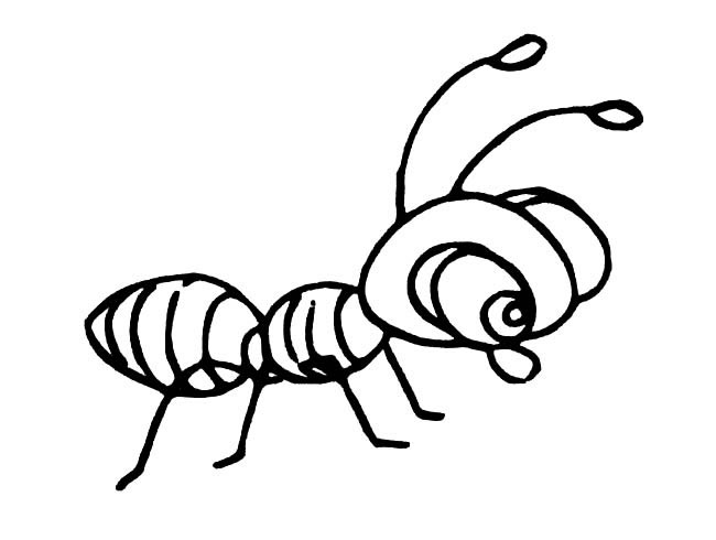 小蚂蚁简笔画图片 蚂蚁怎么画