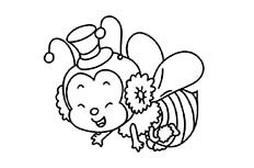 蜂王简笔画_可爱卡通蜜蜂简笔画图片