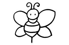 可爱蜜蜂简笔画图片 蜜蜂怎么画