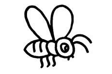 小蜜蜂怎么画 可爱小蜜蜂简笔画图片