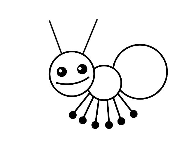 蚂蚁昆虫简笔画图片 蚂蚁怎么画