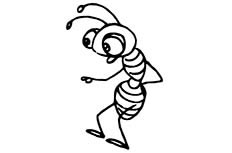 卡通小蚂蚁简笔画图片 小蚂蚁怎么画